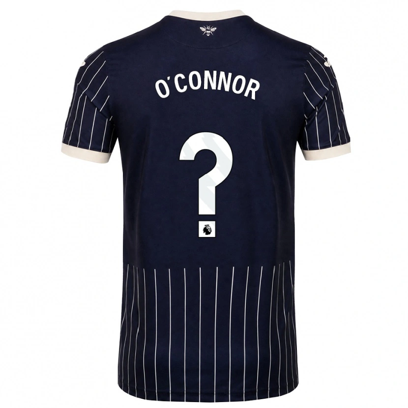 DanxenキッズDonal O'connor#0ブラック ホワイトアウェイシャツ2026/27ジャージーユニフォーム