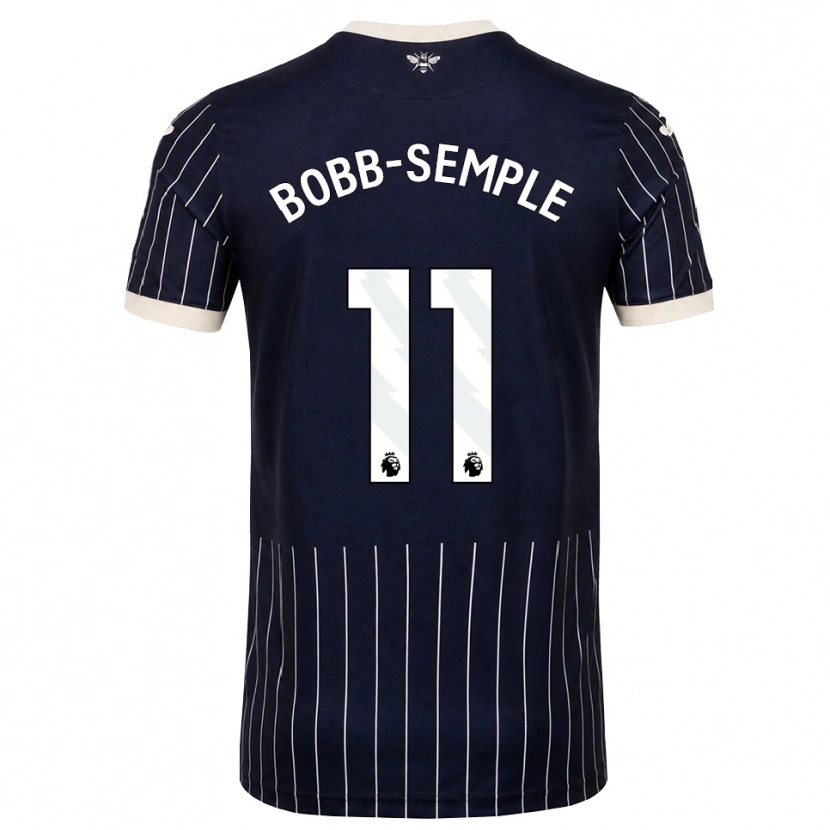 DanxenキッズDomeiro Bobb-Semple#11ブラック ホワイトアウェイシャツ2026/27ジャージーユニフォーム