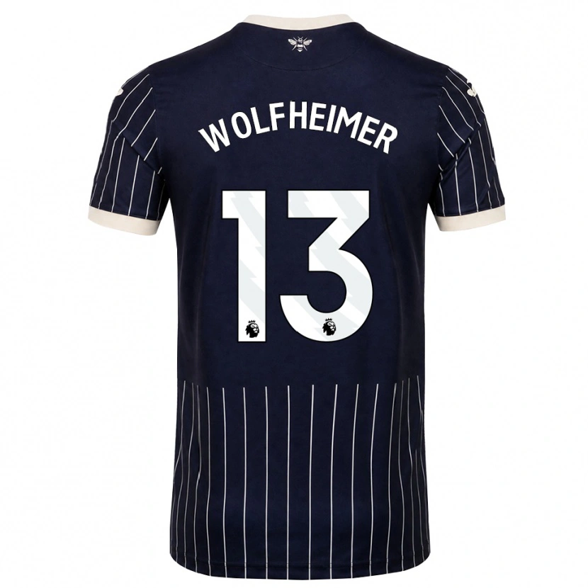 DanxenキッズConnor Wolfheimer#13ブラック ホワイトアウェイシャツ2026/27ジャージーユニフォーム