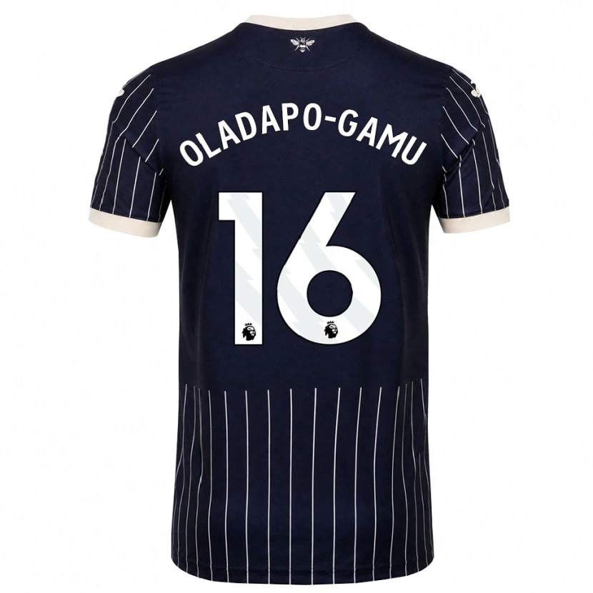 DanxenキッズJosh Oladapo-Gamu#16ブラック ホワイトアウェイシャツ2026/27ジャージーユニフォーム