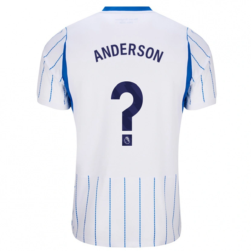DanxenキッズOliver Anderson#0ドジャーブルー ホワイトアウェイシャツ2026/27ジャージーユニフォーム