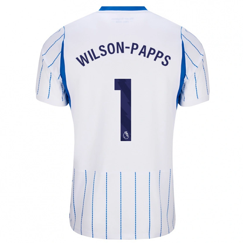 DanxenキッズCharlie Wilson-Papps#1ドジャーブルー ホワイトアウェイシャツ2026/27ジャージーユニフォーム