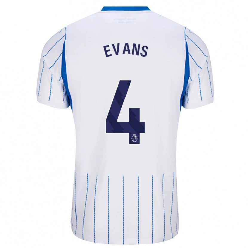 DanxenキッズJake Evans#4ドジャーブルー ホワイトアウェイシャツ2026/27ジャージーユニフォーム
