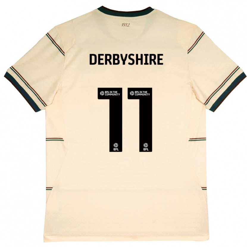 DanxenキッズBraidin Derbyshire#11ベージュ バーガンディアウェイシャツ2026/27ジャージーユニフォーム