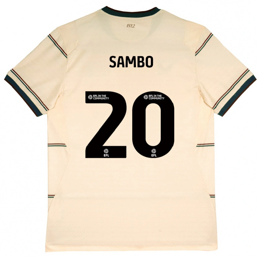 Danxenキッズシュランディ・サンボ#20ベージュ バーガンディアウェイシャツ2026/27ジャージーユニフォーム