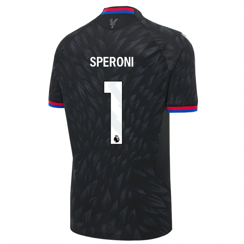 DanxenキッズThiago Speroni#1ブラック ブルー レッドアウェイシャツ2026/27ジャージーユニフォーム