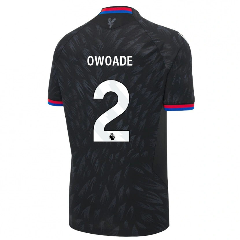 DanxenキッズDaniel Owoade#2ブラック ブルー レッドアウェイシャツ2026/27ジャージーユニフォーム