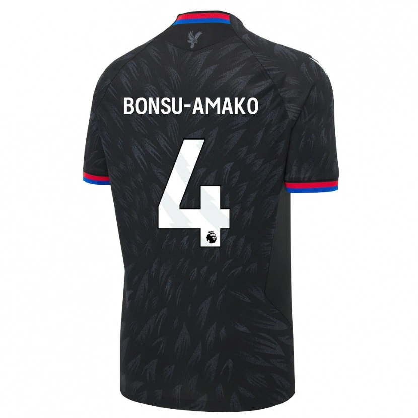DanxenキッズSebastian Bonsu-Amako#4ブラック ブルー レッドアウェイシャツ2026/27ジャージーユニフォーム