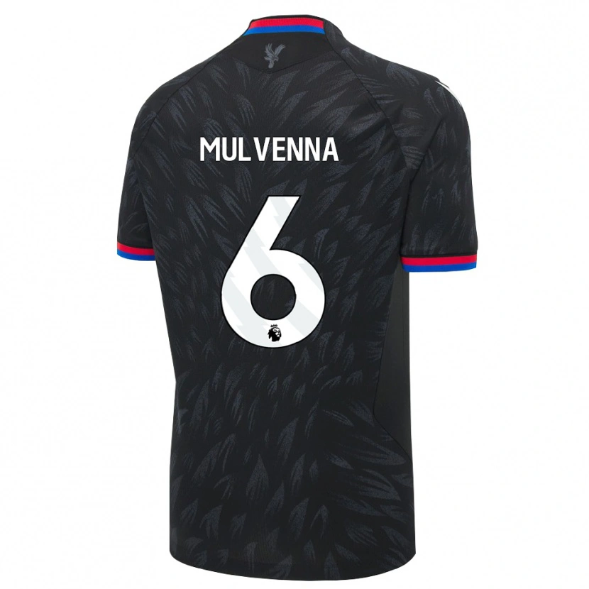 DanxenキッズAlfie Mulvenna#6ブラック ブルー レッドアウェイシャツ2026/27ジャージーユニフォーム
