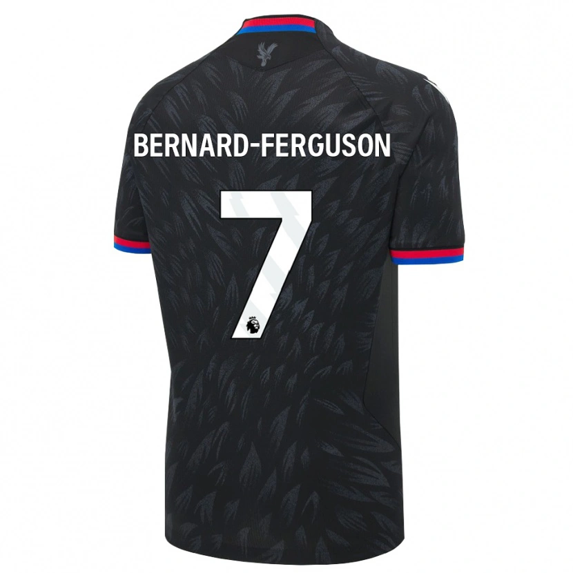 DanxenキッズMakai Bernard-Ferguson#7ブラック ブルー レッドアウェイシャツ2026/27ジャージーユニフォーム