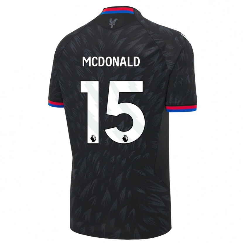 DanxenキッズJayden Mcdonald#15ブラック ブルー レッドアウェイシャツ2026/27ジャージーユニフォーム
