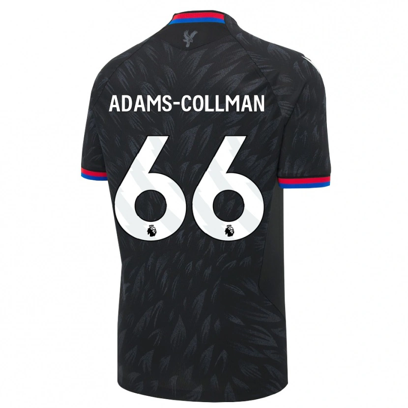 DanxenキッズKai-Reece Adams-Collman#66ブラック ブルー レッドアウェイシャツ2026/27ジャージーユニフォーム
