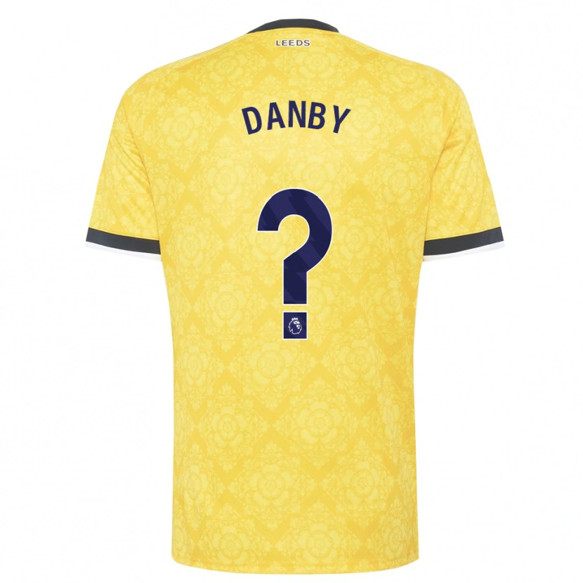 DanxenキッズSarah Danby#0イエロー ホワイト ブラックアウェイシャツ2026/27ジャージーユニフォーム