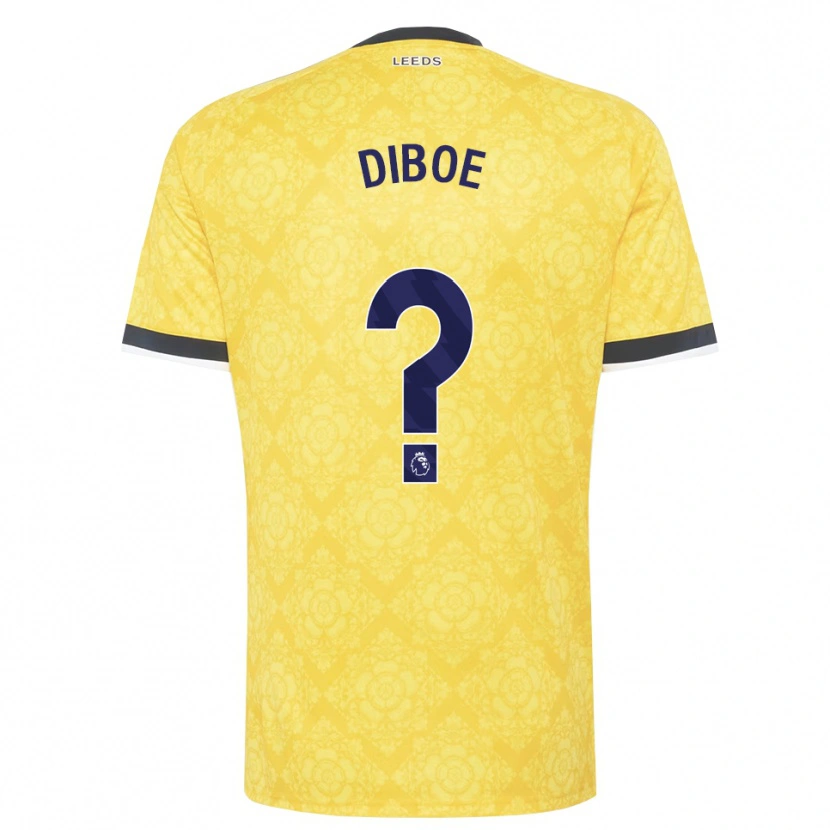 DanxenキッズCuba Diboe#0イエロー ホワイト ブラックアウェイシャツ2026/27ジャージーユニフォーム