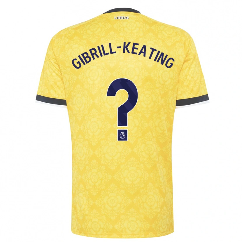 DanxenキッズSian Gibrill-Keating#0イエロー ホワイト ブラックアウェイシャツ2026/27ジャージーユニフォーム