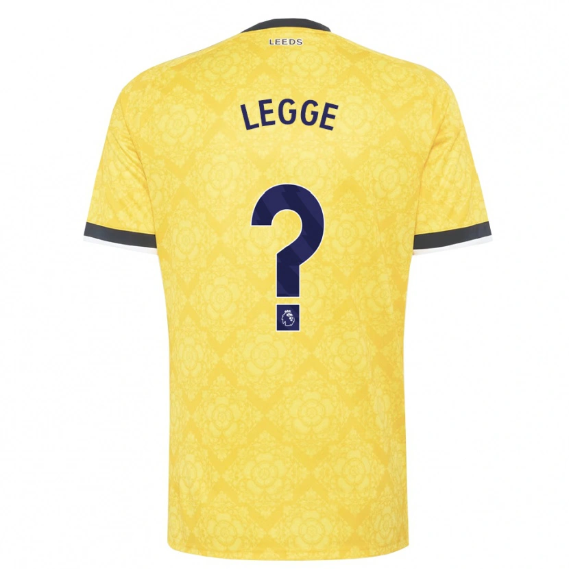DanxenキッズShauna Legge#0イエロー ホワイト ブラックアウェイシャツ2026/27ジャージーユニフォーム