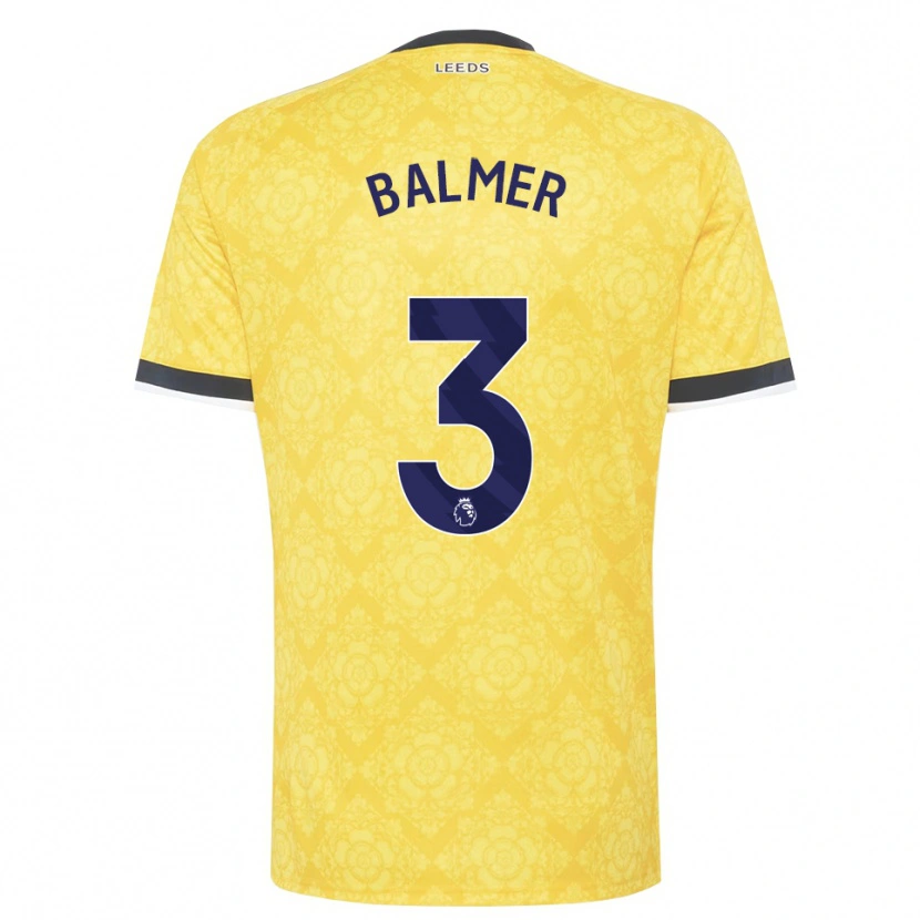DanxenキッズLiam Balmer#3イエロー ホワイト ブラックアウェイシャツ2026/27ジャージーユニフォーム