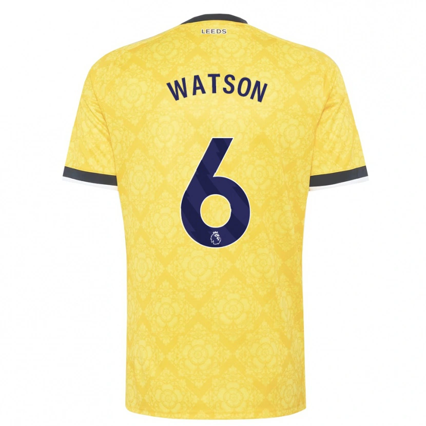 DanxenキッズJacob Watson#6イエロー ホワイト ブラックアウェイシャツ2026/27ジャージーユニフォーム