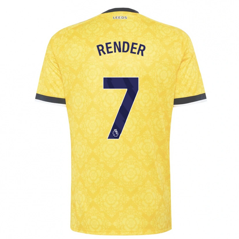 DanxenキッズJacob Render#7イエロー ホワイト ブラックアウェイシャツ2026/27ジャージーユニフォーム