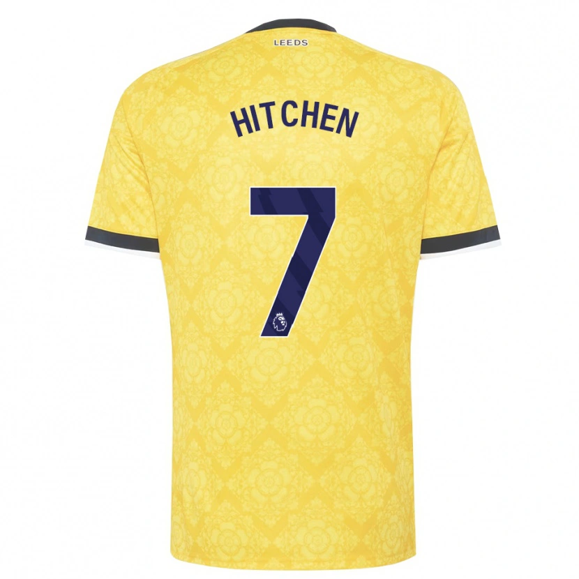 DanxenキッズZach Hitchen#7イエロー ホワイト ブラックアウェイシャツ2026/27ジャージーユニフォーム