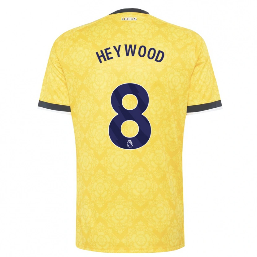 DanxenキッズOwen Heywood#8イエロー ホワイト ブラックアウェイシャツ2026/27ジャージーユニフォーム