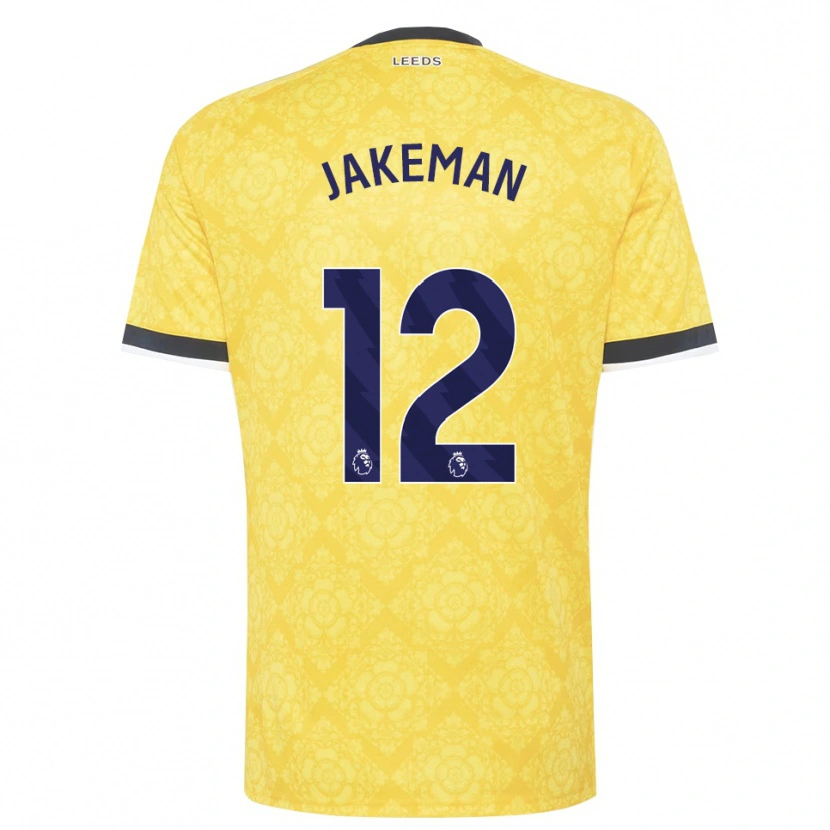 Danxenキッズハリエット・ジェイクマン#12イエロー ホワイト ブラックアウェイシャツ2026/27ジャージーユニフォーム