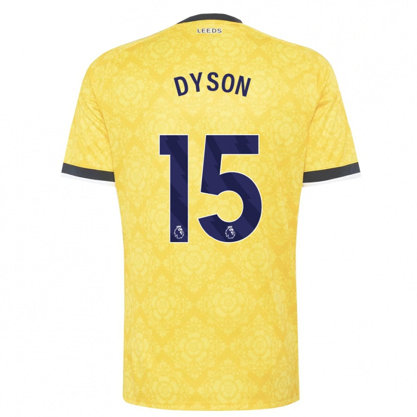 DanxenキッズRyan Dyson#15イエロー ホワイト ブラックアウェイシャツ2026/27ジャージーユニフォーム