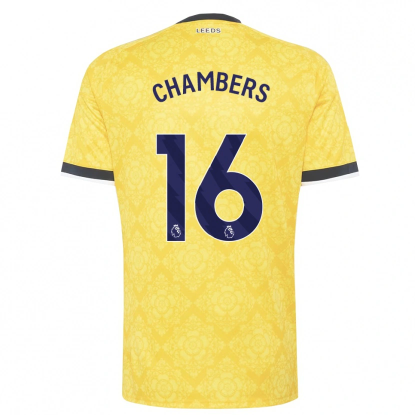 DanxenキッズLloyd Chambers#16イエロー ホワイト ブラックアウェイシャツ2026/27ジャージーユニフォーム