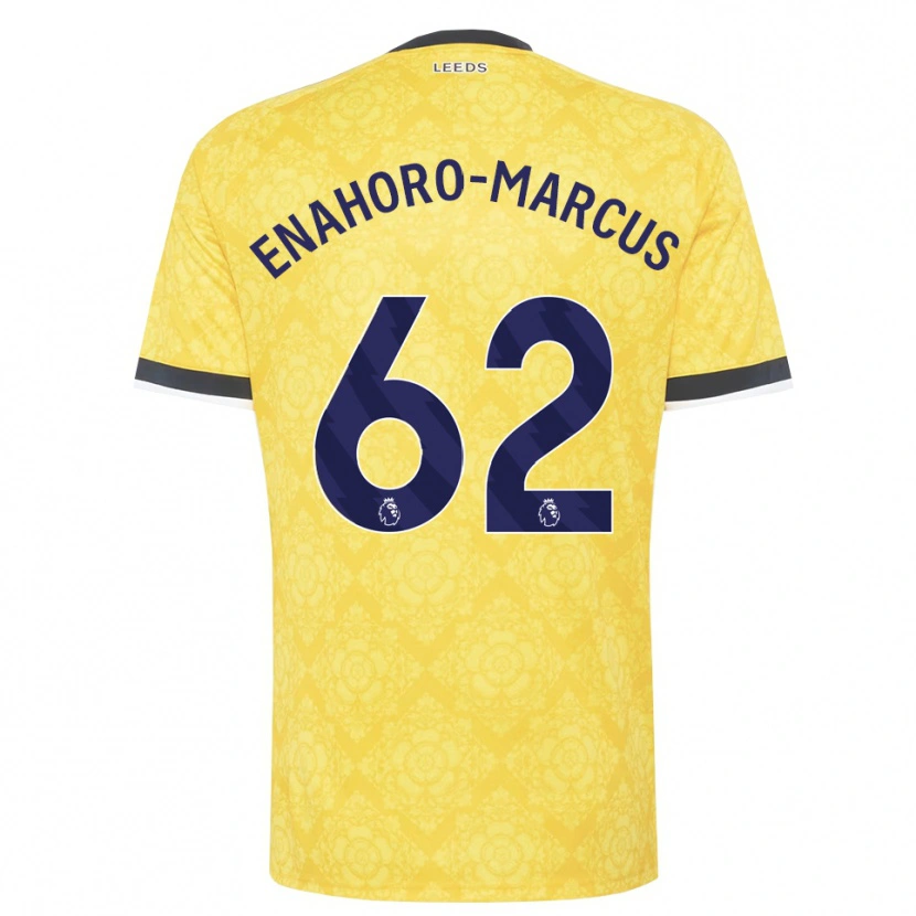 DanxenキッズLouis Enahoro-Marcus#62イエロー ホワイト ブラックアウェイシャツ2026/27ジャージーユニフォーム