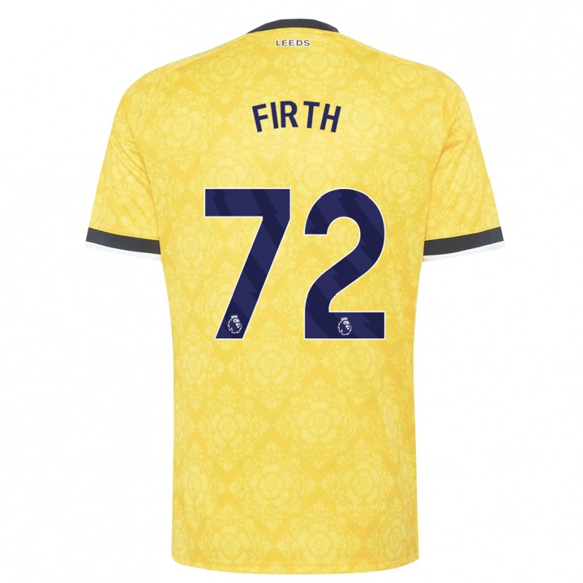 DanxenキッズWill Firth#72イエロー ホワイト ブラックアウェイシャツ2026/27ジャージーユニフォーム