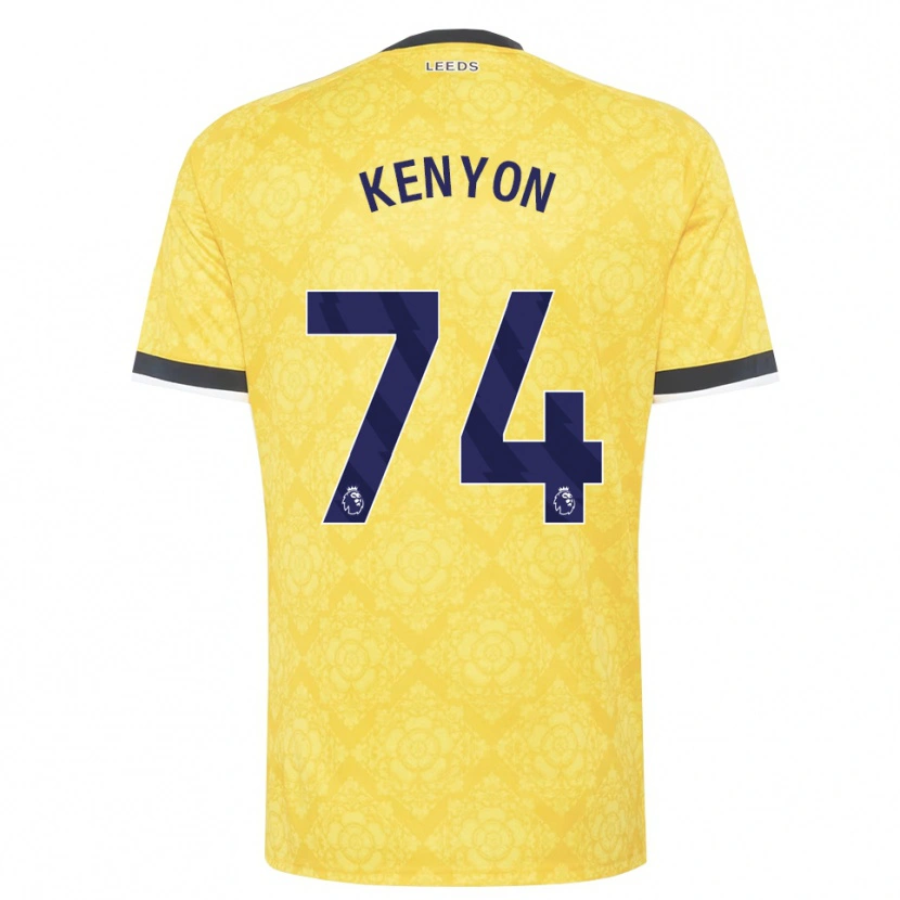 DanxenキッズGeorge Kenyon#74イエロー ホワイト ブラックアウェイシャツ2026/27ジャージーユニフォーム