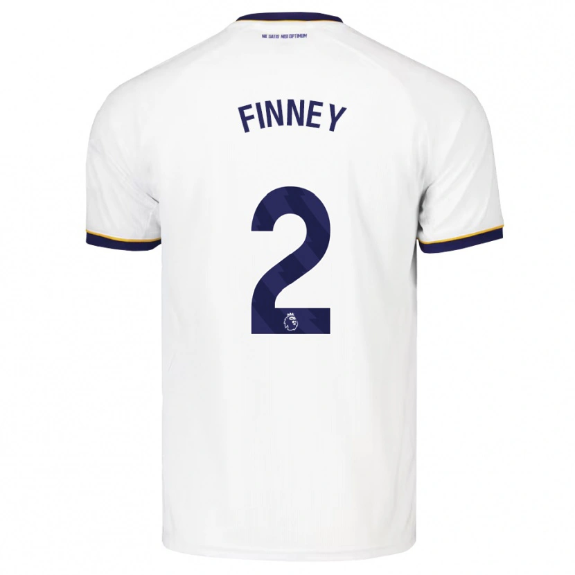 Danxenキッズジョージ・フィニー#2ミッドナイトブルー ホワイト イエローアウェイシャツ2026/27ジャージーユニフォーム