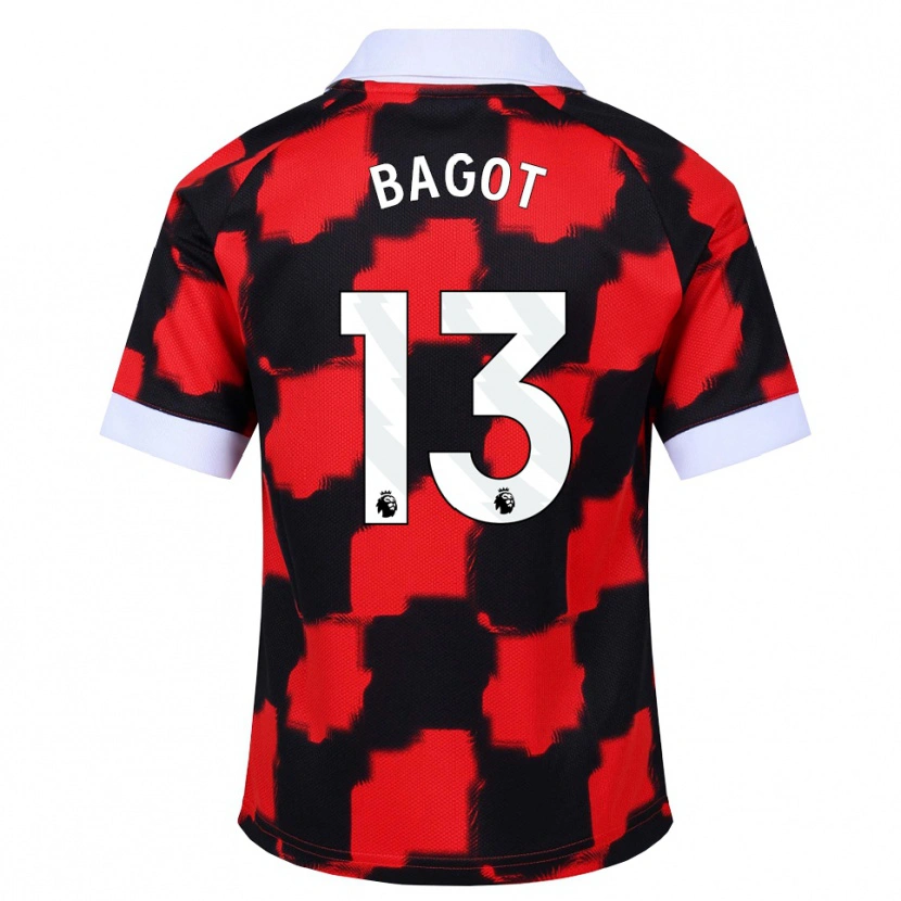 DanxenキッズMatthew Bagot#13レッド ホワイト ブラックアウェイシャツ2026/27ジャージーユニフォーム