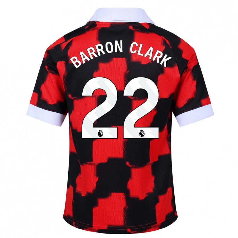 DanxenキッズBetty Barron-Clark#22レッド ホワイト ブラックアウェイシャツ2026/27ジャージーユニフォーム