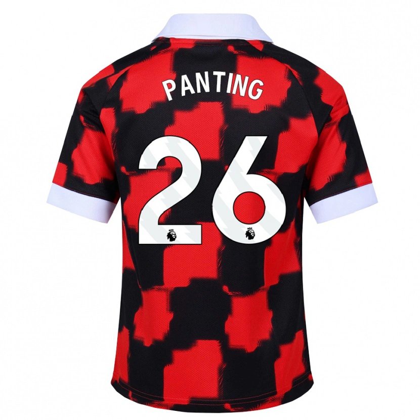DanxenキッズRachel Panting#26レッド ホワイト ブラックアウェイシャツ2026/27ジャージーユニフォーム