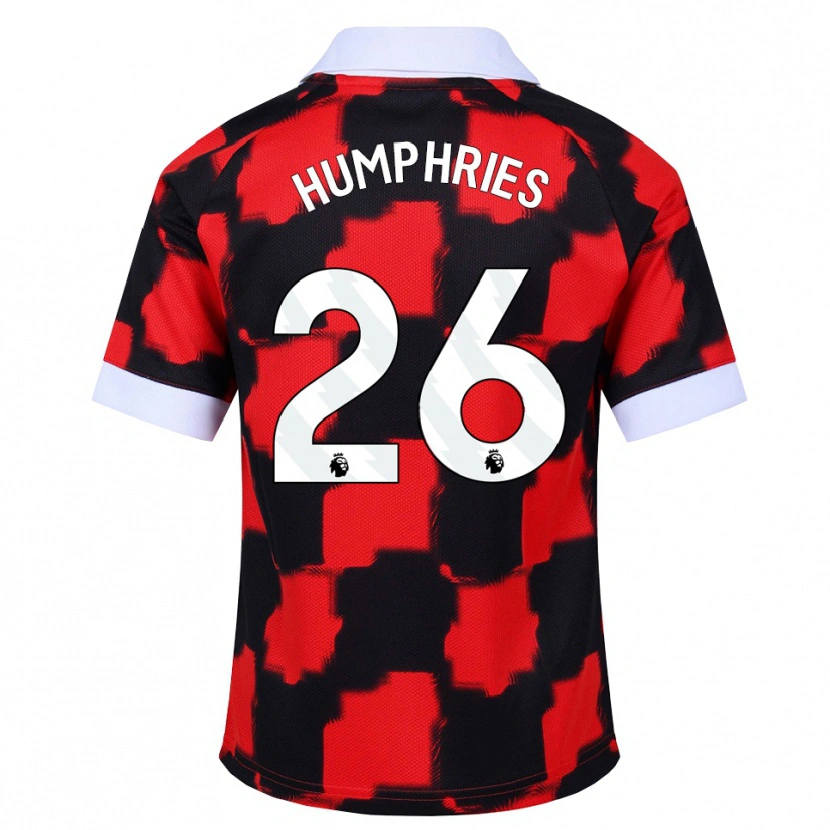 DanxenキッズMarni Humphries#26レッド ホワイト ブラックアウェイシャツ2026/27ジャージーユニフォーム