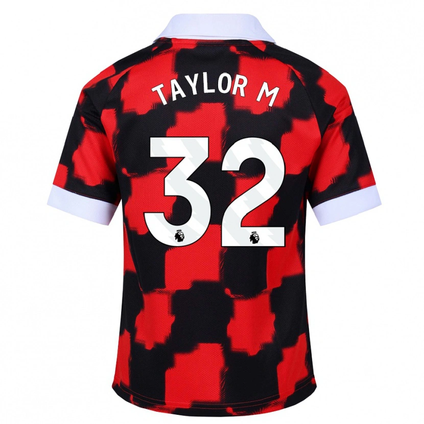 DanxenキッズBelle Taylor-M#32レッド ホワイト ブラックアウェイシャツ2026/27ジャージーユニフォーム