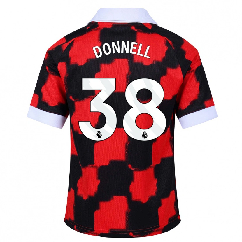 Danxenキッズクリス・ドンネル#38レッド ホワイト ブラックアウェイシャツ2026/27ジャージーユニフォーム