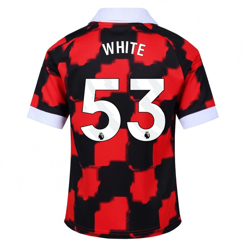 DanxenキッズAlfie White#53レッド ホワイト ブラックアウェイシャツ2026/27ジャージーユニフォーム