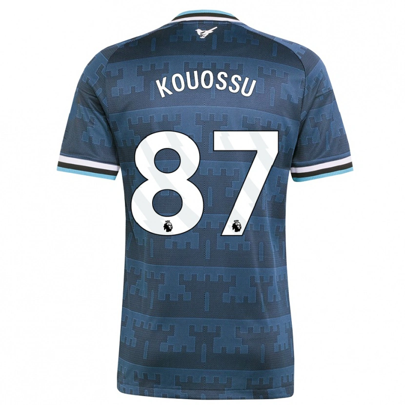 DanxenキッズJayden Kouossu#87イエロー ブラック ブルーアウェイシャツ2026/27ジャージーユニフォーム