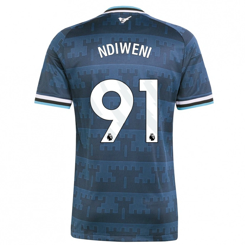 DanxenキッズEthan Ndiweni#91イエロー ブラック ブルーアウェイシャツ2026/27ジャージーユニフォーム
