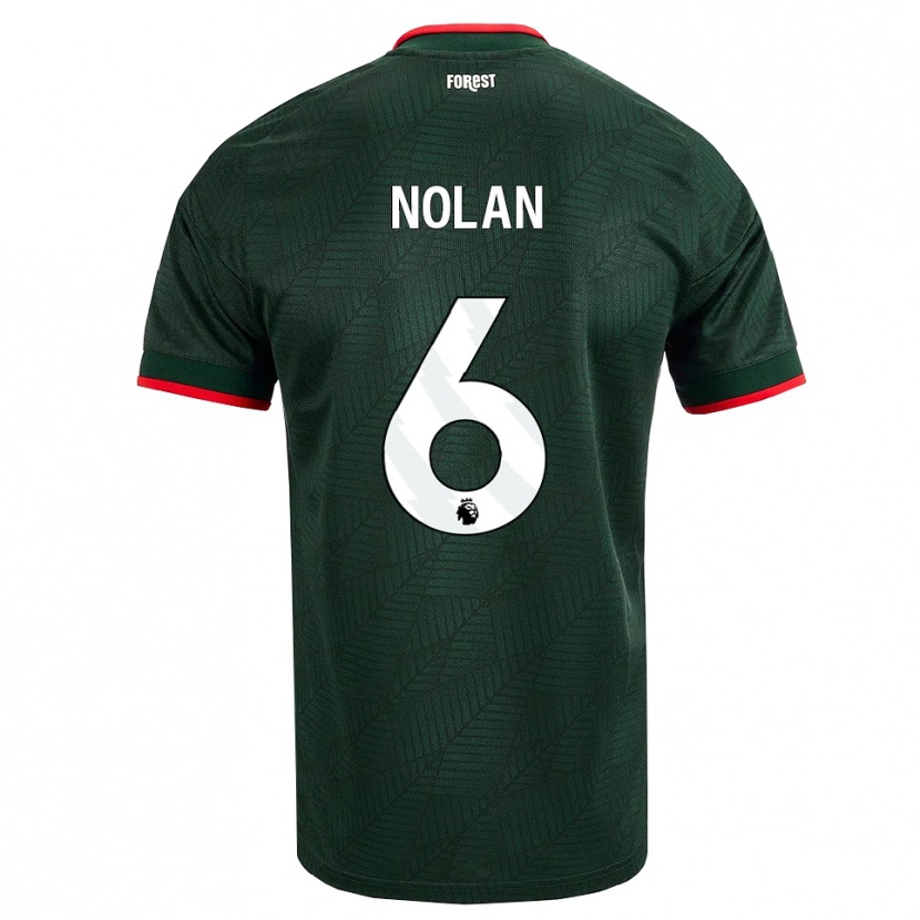 DanxenキッズSonny Nolan#6ダークグリーン レッドアウェイシャツ2026/27ジャージーユニフォーム