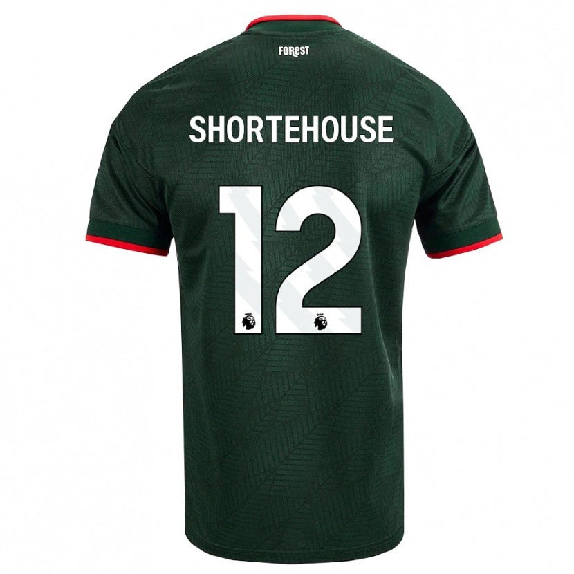 DanxenキッズMichael Shortehouse#12ダークグリーン レッドアウェイシャツ2026/27ジャージーユニフォーム