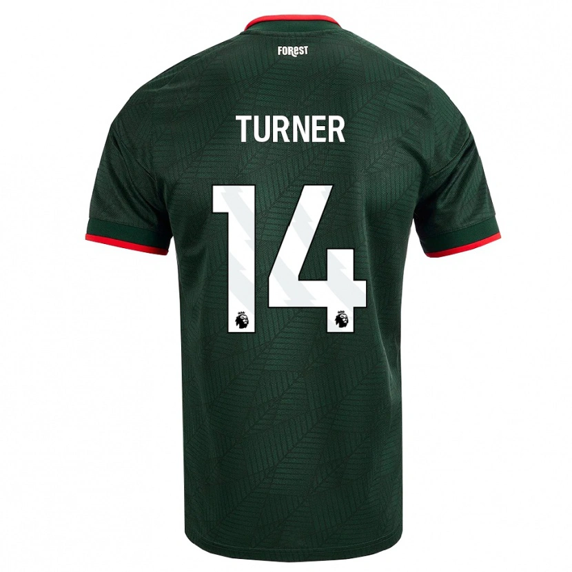 DanxenキッズLuca Turner#14ダークグリーン レッドアウェイシャツ2026/27ジャージーユニフォーム