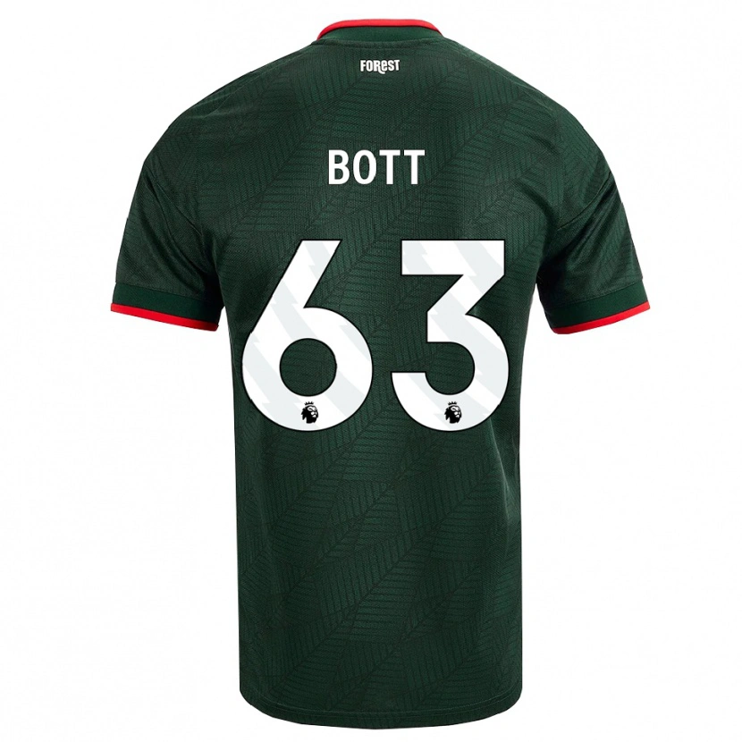 DanxenキッズAaron Bott#63ダークグリーン レッドアウェイシャツ2026/27ジャージーユニフォーム