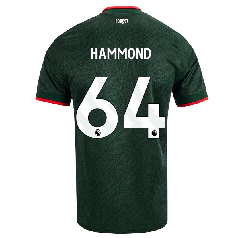Danxenキッズベン・ハモンド#64ダークグリーン レッドアウェイシャツ2026/27ジャージーユニフォーム