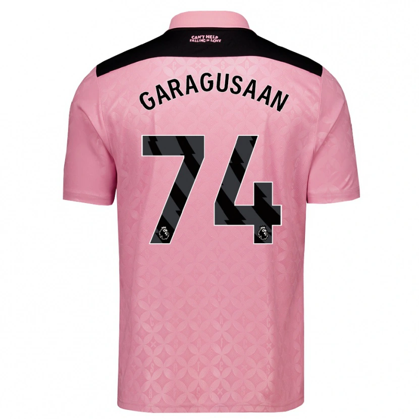 DanxenキッズFinn Geragusyan#74ライトピンク ブラックアウェイシャツ2026/27ジャージーユニフォーム