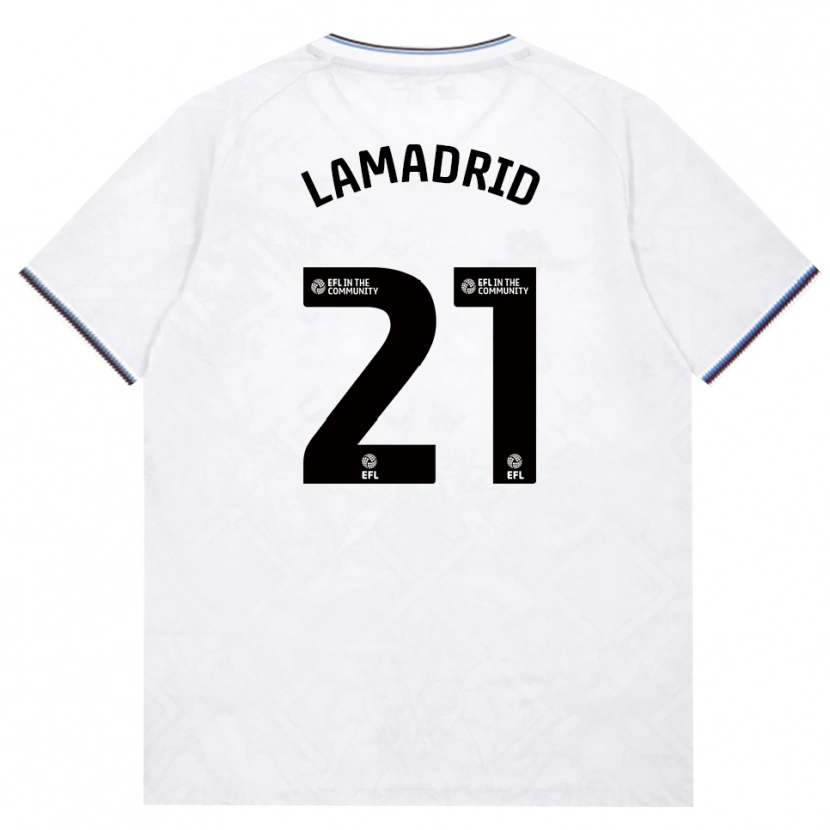 DanxenキッズKeiber Lamadrid#21バーガンディ ホワイトアウェイシャツ2026/27ジャージーユニフォーム