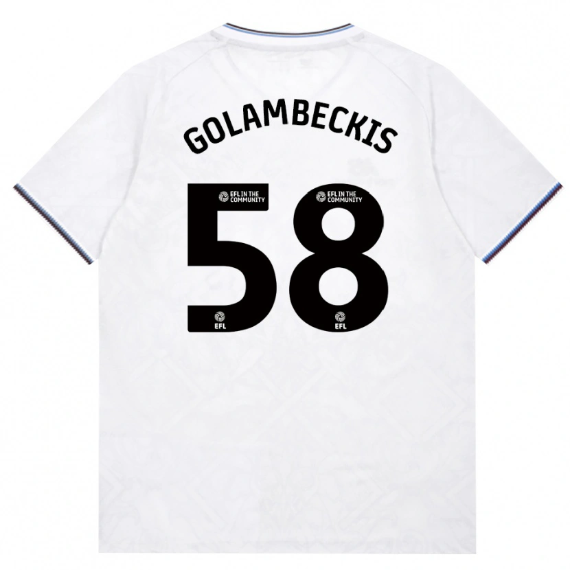DanxenキッズAiridas Golambeckis#58バーガンディ ホワイトアウェイシャツ2026/27ジャージーユニフォーム