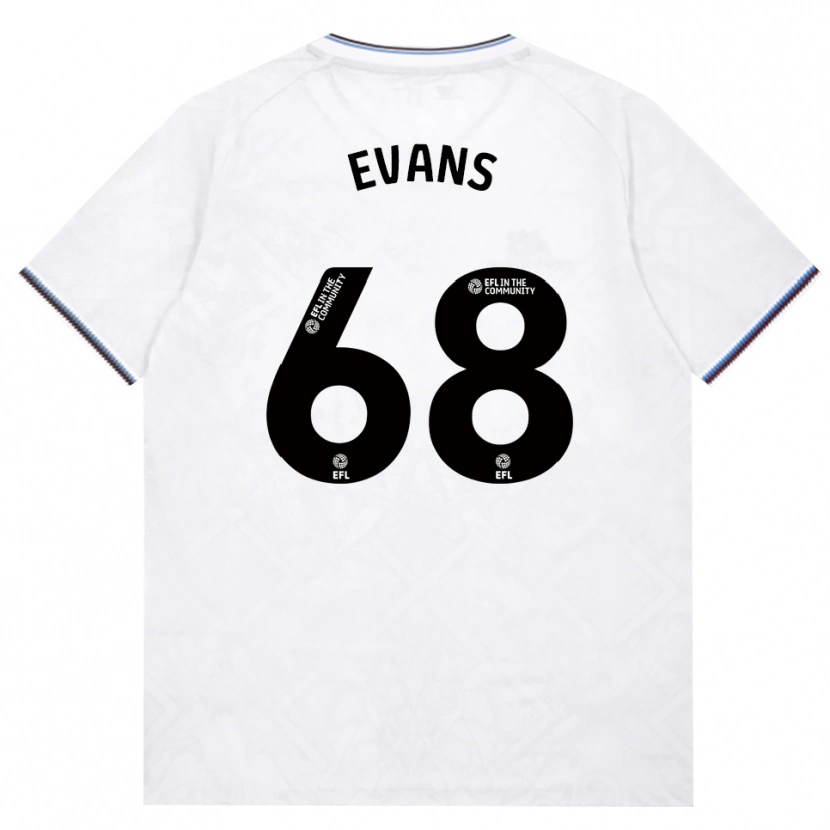 DanxenキッズIsaac Evans#68バーガンディ ホワイトアウェイシャツ2026/27ジャージーユニフォーム